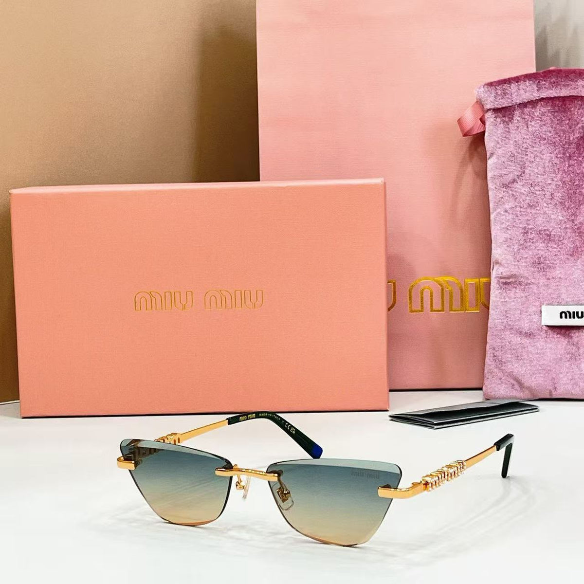 Miu Miu Rimless Sunglasses - 