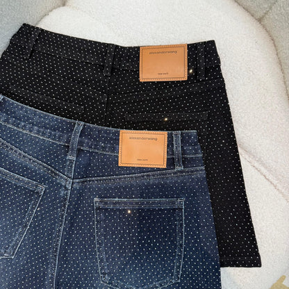 Alexander Wang Studded Shorts - Navy, Black