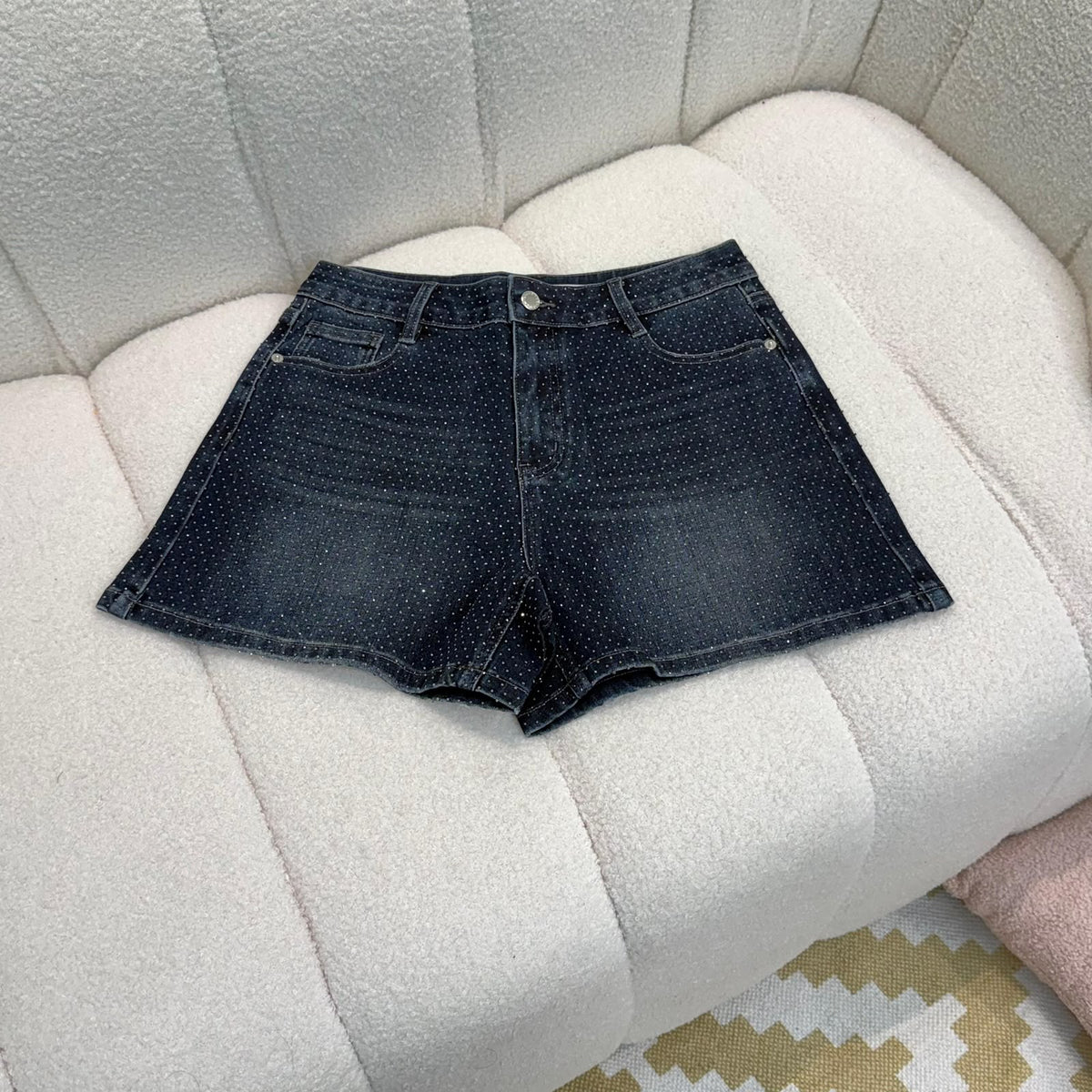Alexander Wang Studded Shorts - Navy, Black