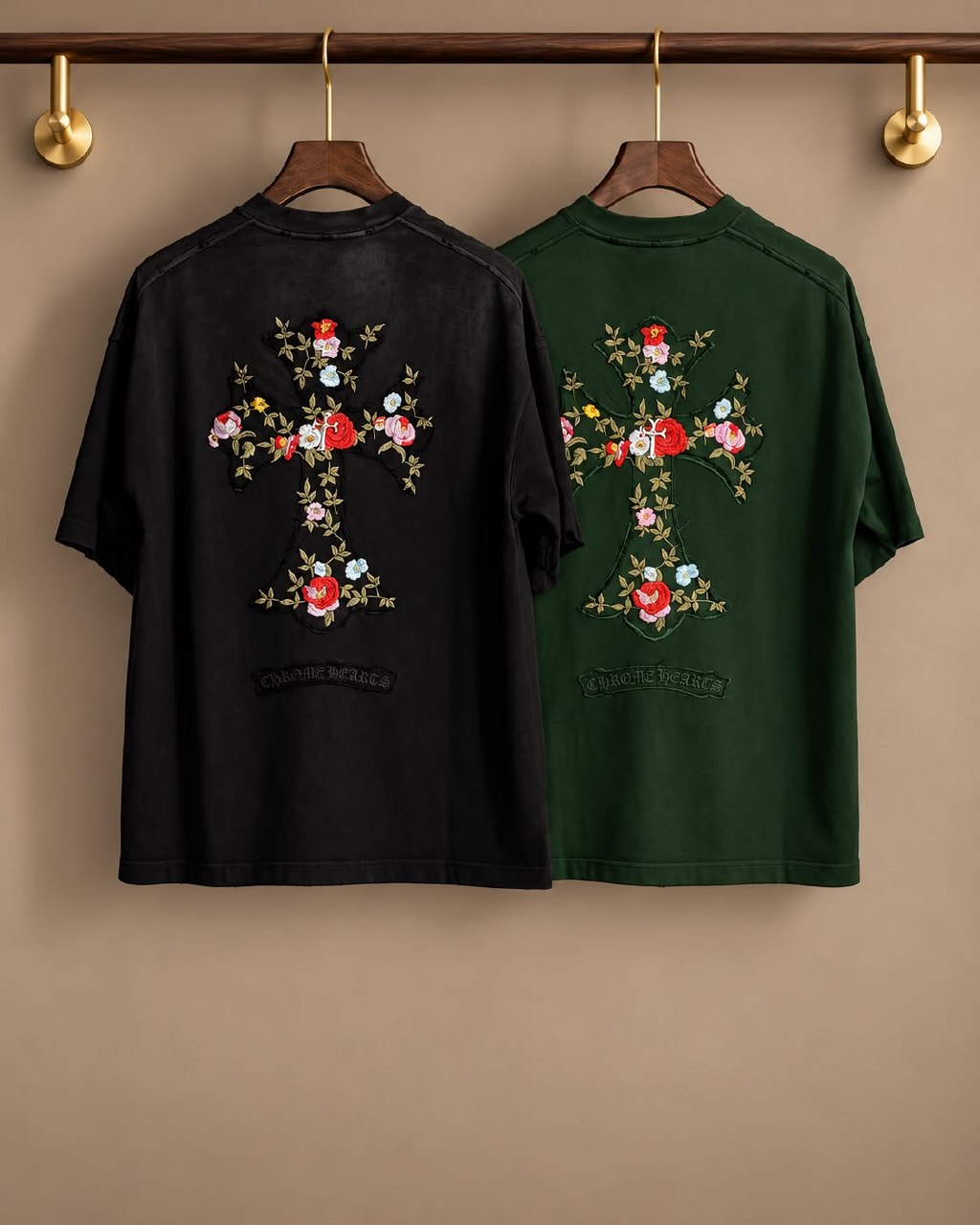 Chrome Hearts T-Shirt - Green Monogram