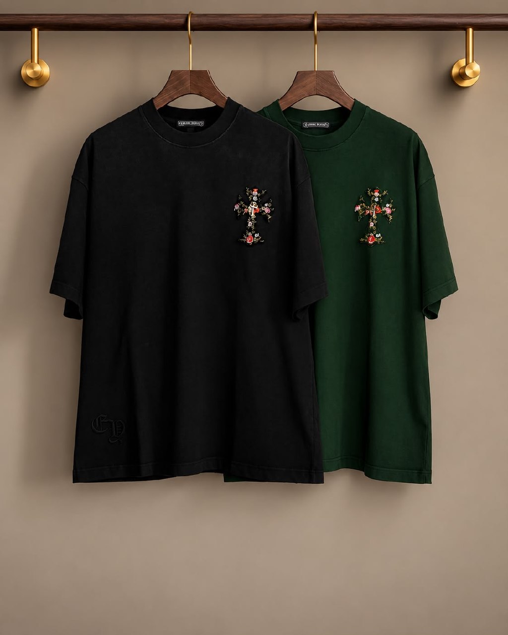 Chrome Hearts T-Shirt - Green Monogram