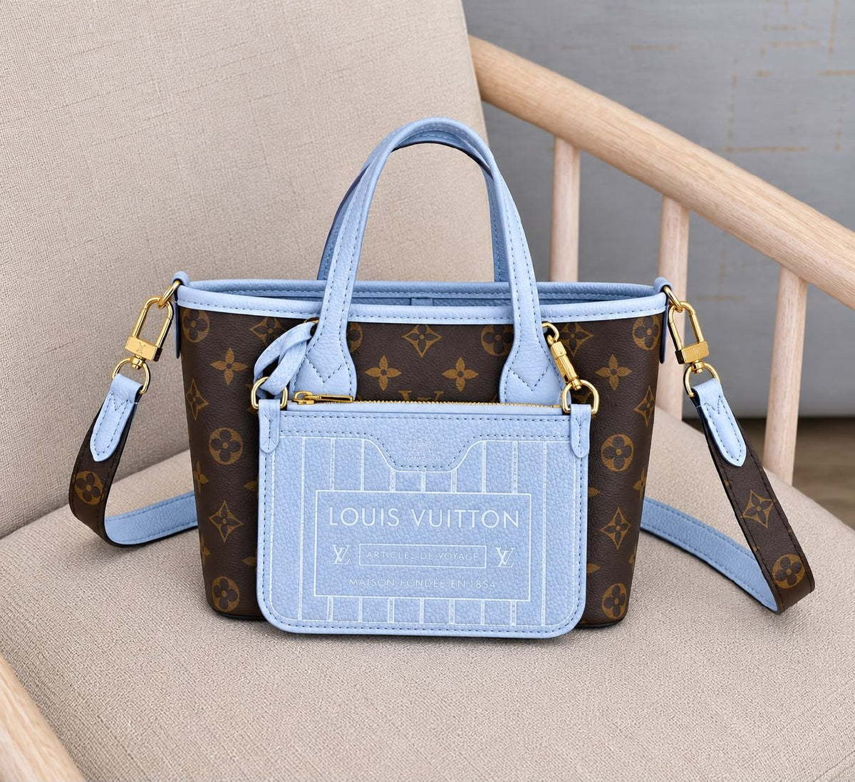 Louis Vuitton Pocket Tote Bag - Brown Monogram