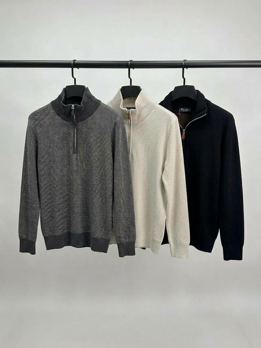 Loro Piana Sweater - Grey, White, Black