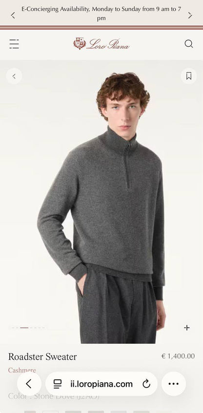 Loro Piana Sweater - Grey, White, Black
