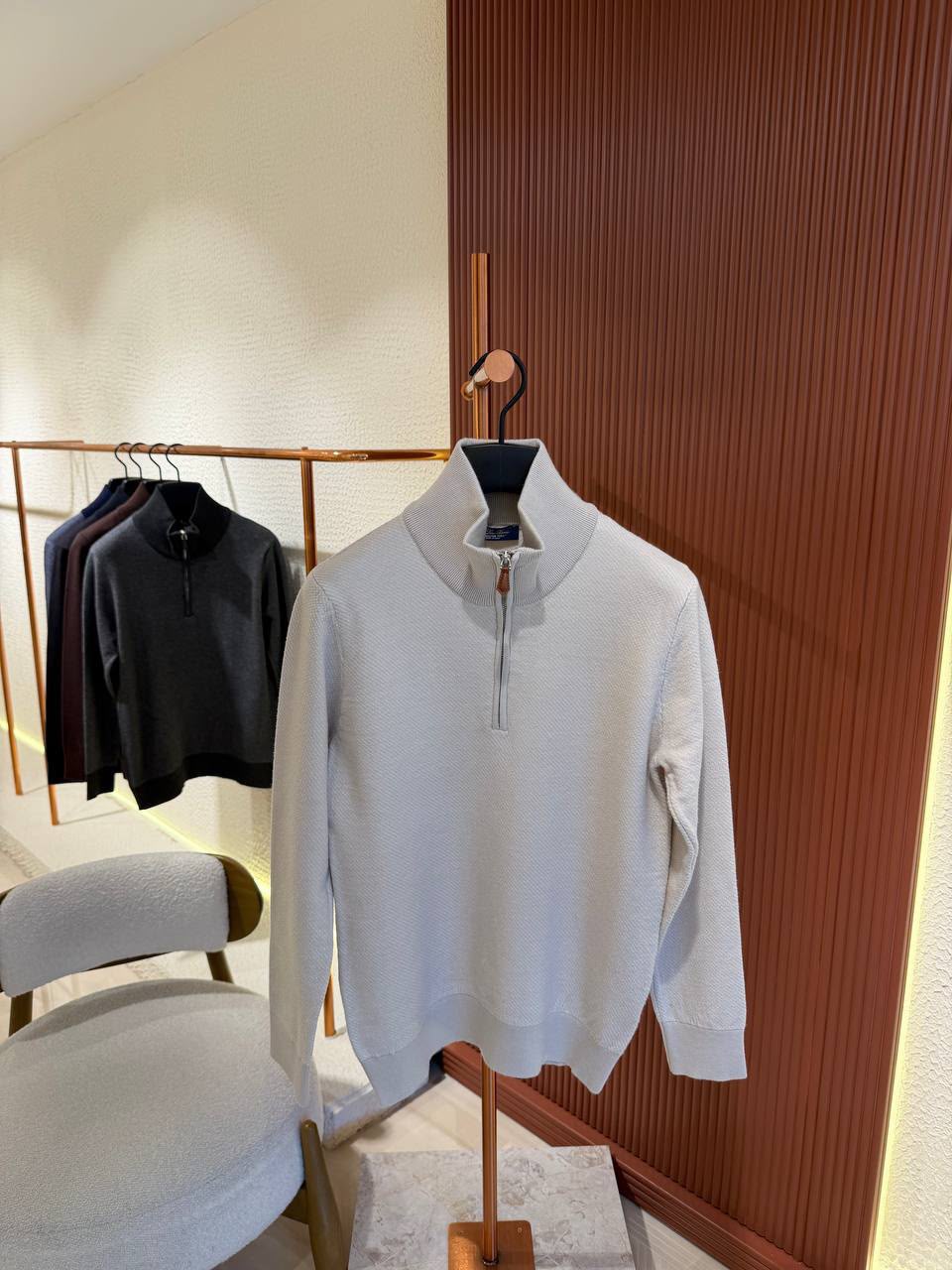 Loro Piana Sweater - Grey, White, Black