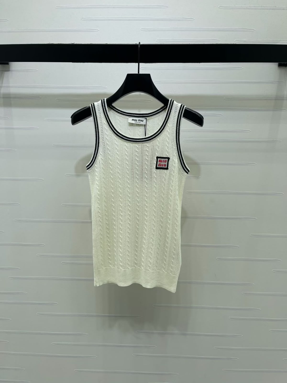Miu Miu Knitted Top - White