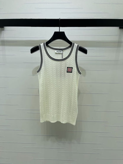 Miu Miu Knitted Top - White