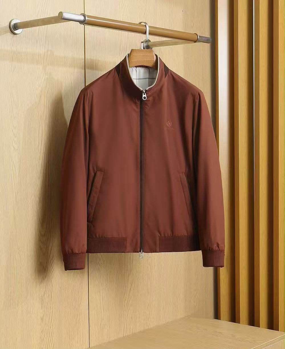 Loro Piana Bomber Jacket - Burgundy