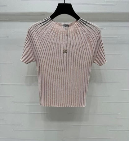 Chanel Knitted T-Shirt - Pink