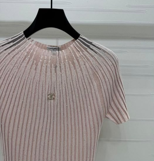 Chanel Knitted T-Shirt - Pink