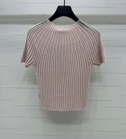 Chanel Knitted T-Shirt - Pink
