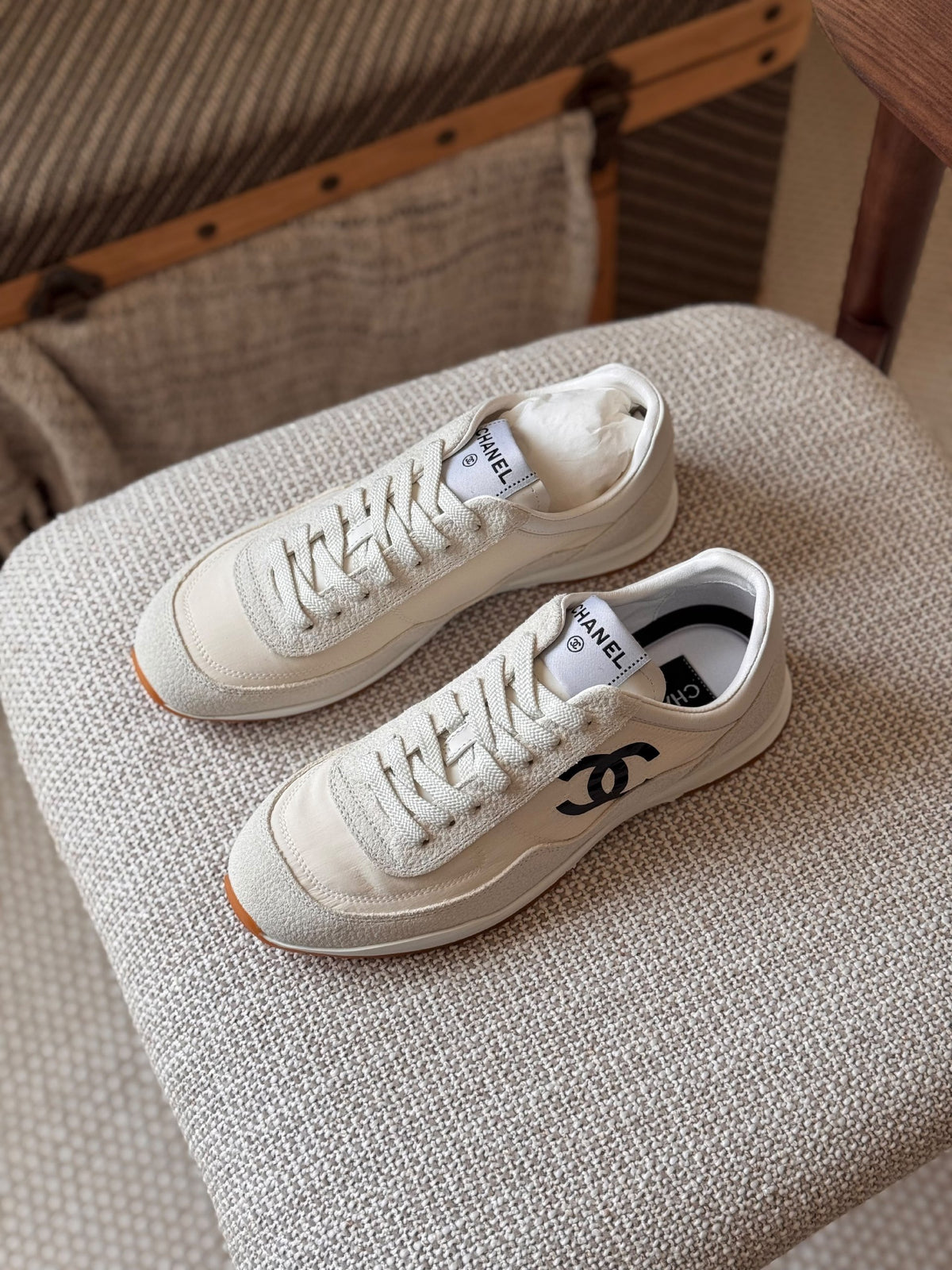 Chanel Sneakers - White, Black