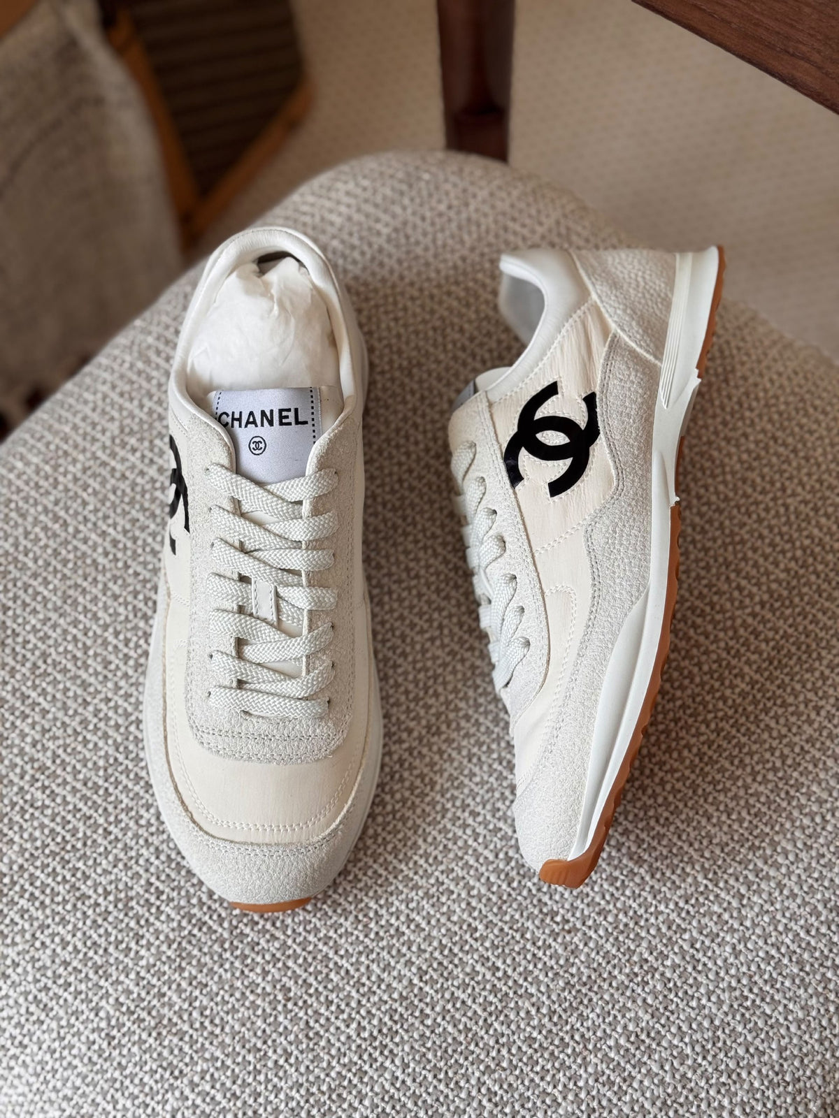 Chanel Sneakers - White, Black