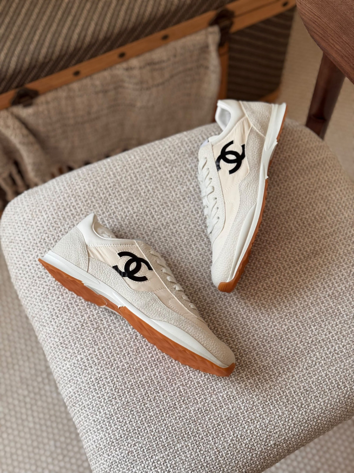 Chanel Sneakers - White, Black