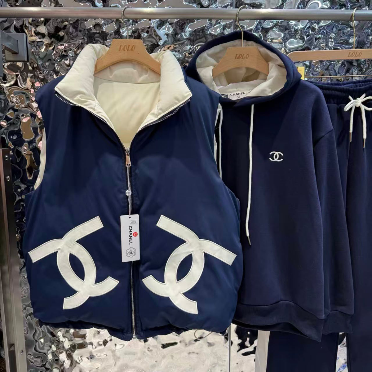 Chanel Puffer Jacket - Navy