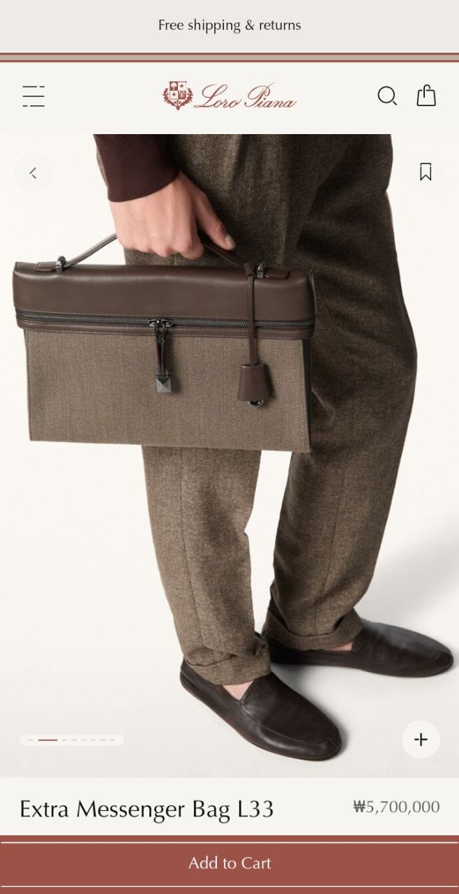 Loro Piana Messenger Bag - Brown