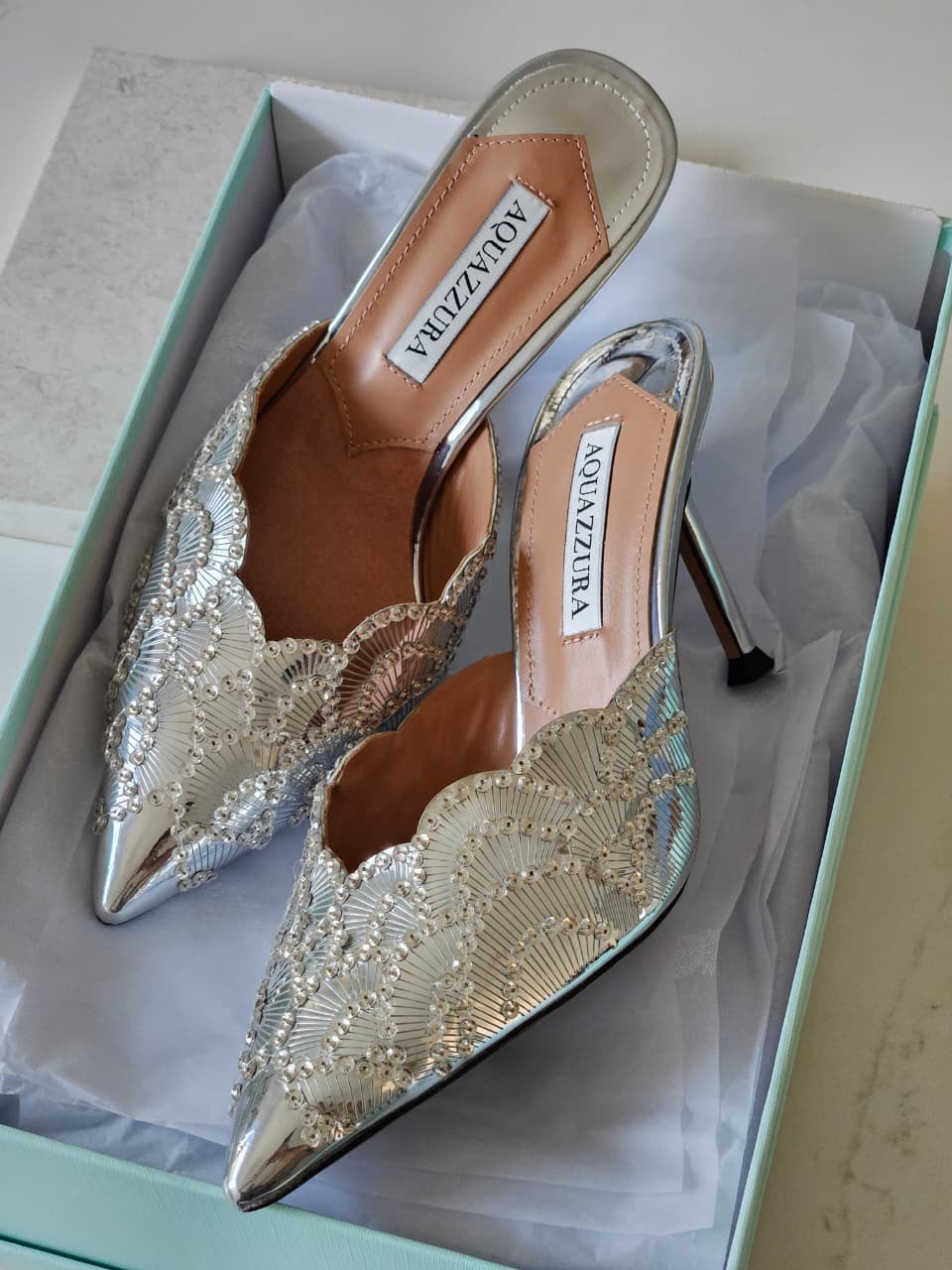 Aquazzura Heels - Silver