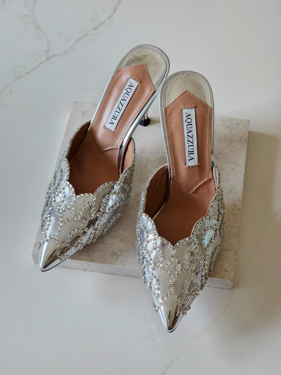 Aquazzura Heels - Silver