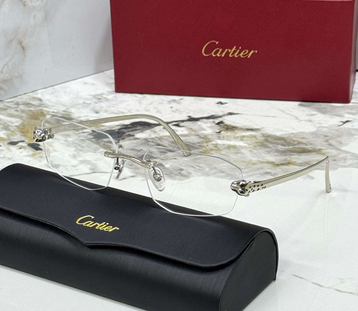 Cartier Sunglasses - Silver & Clear