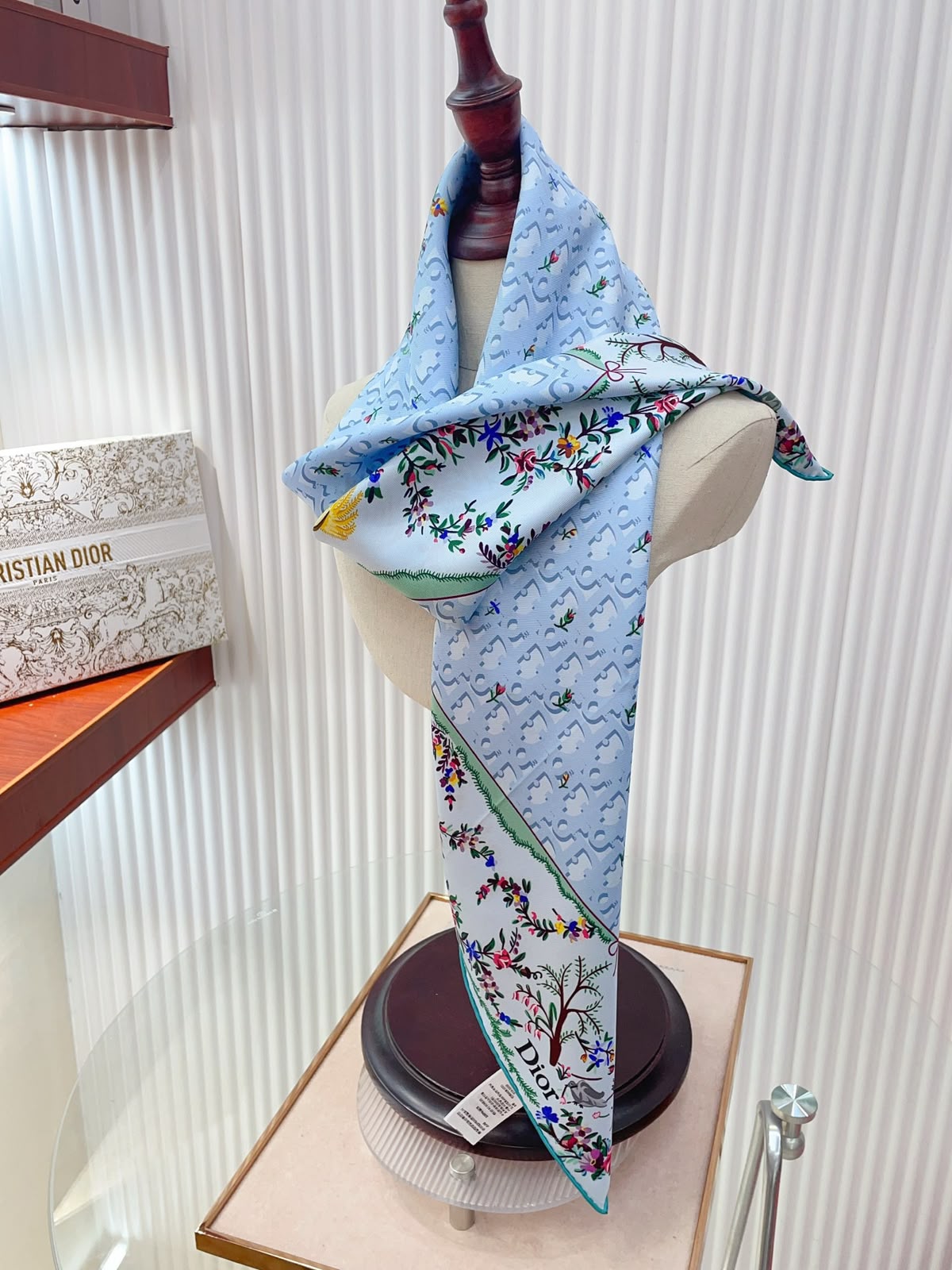 Dior Scarf - Light Blue Monogram