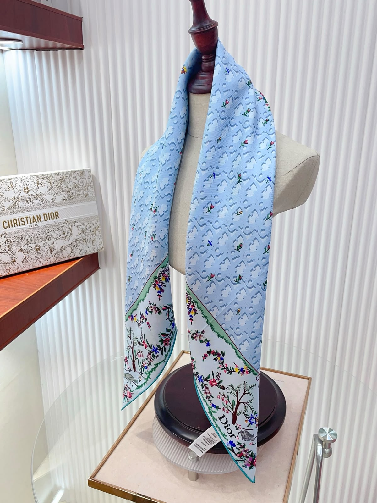 Dior Scarf - Light Blue Monogram