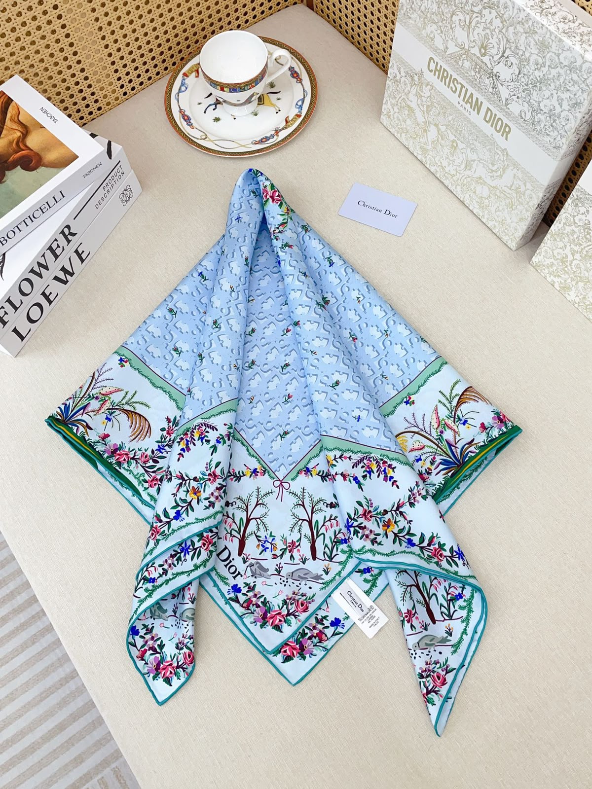 Dior Scarf - Light Blue Monogram
