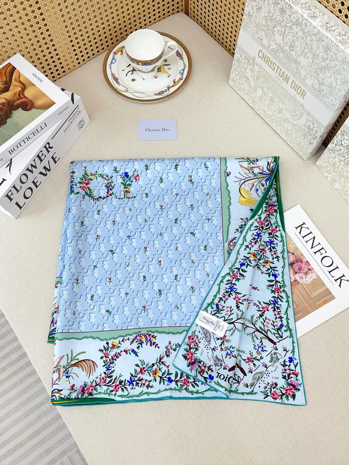 Dior Scarf - Light Blue Monogram