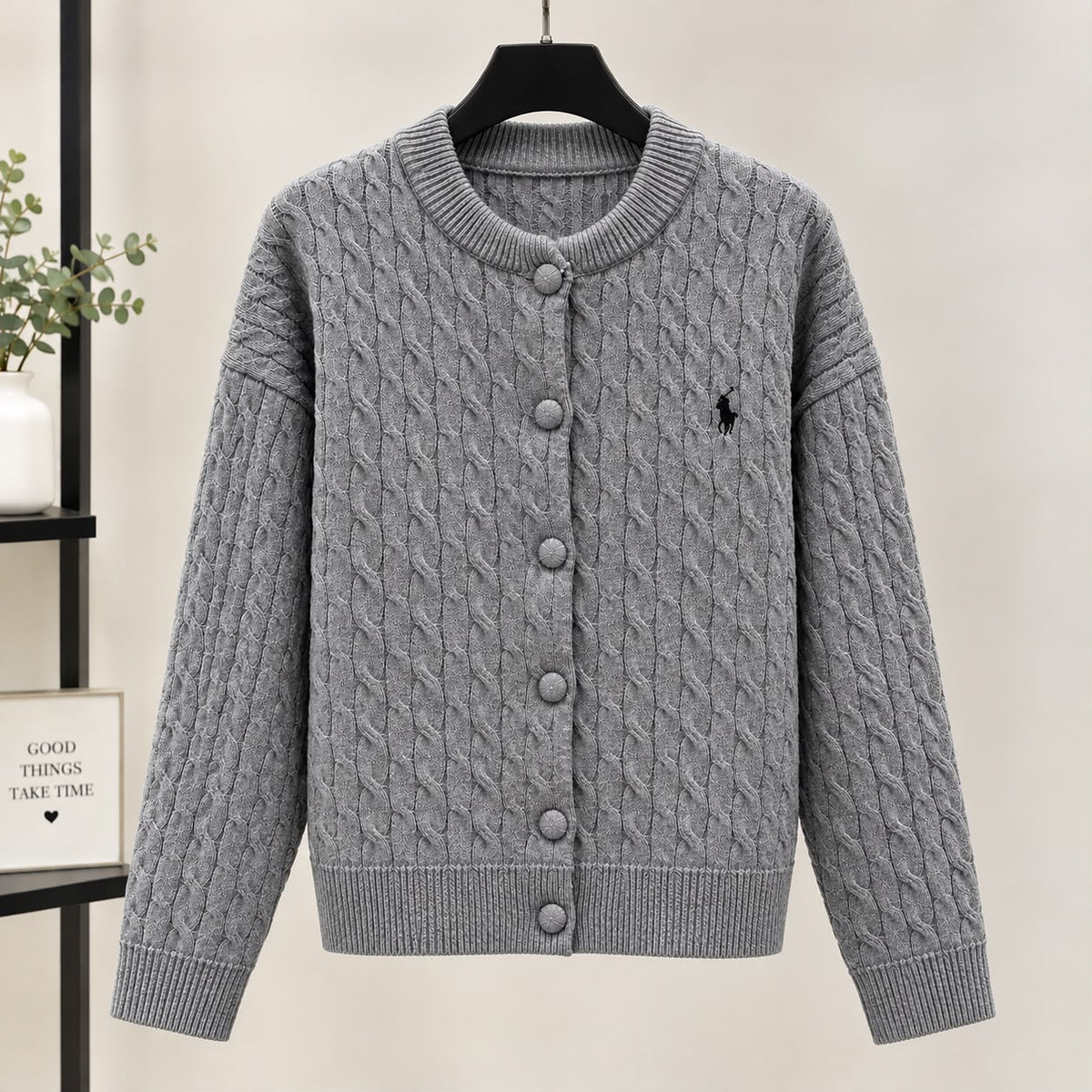 Polo Ralph Lauren Button-Front Cardigan - Grey
