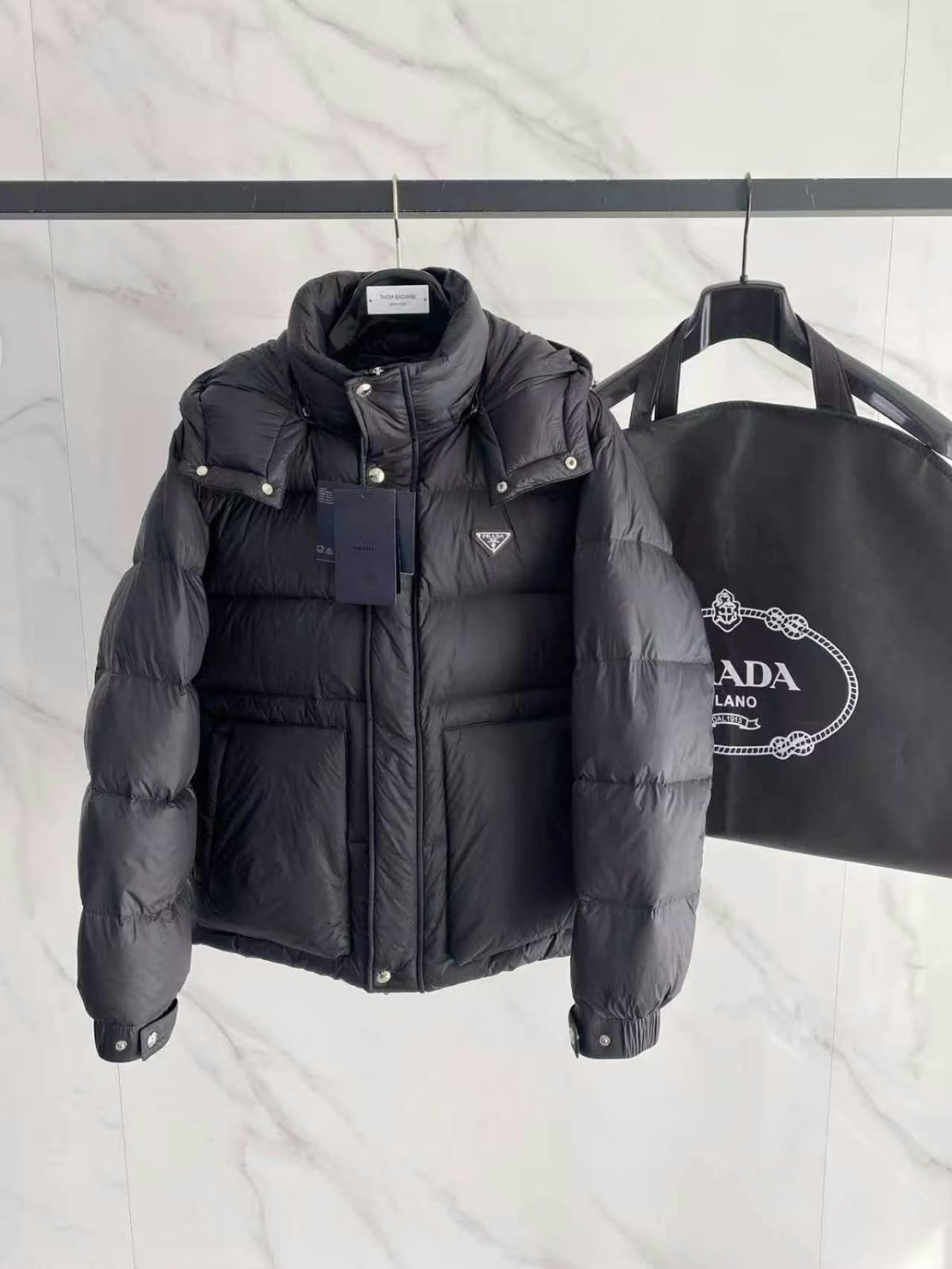 Prada Puffer Jacket - Dark Grey