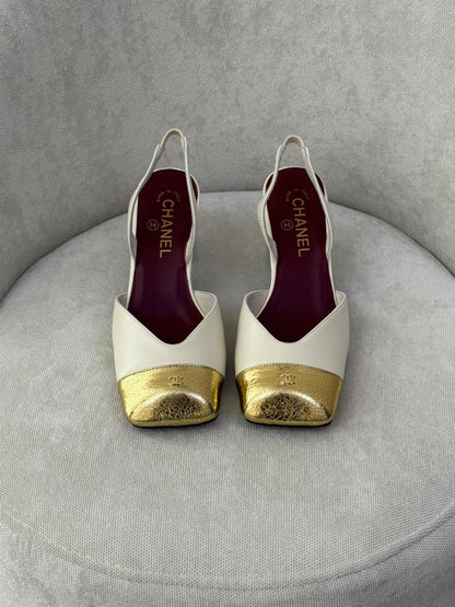 Chanel Heels - White