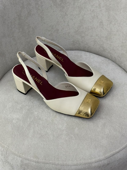 Chanel Heels - White