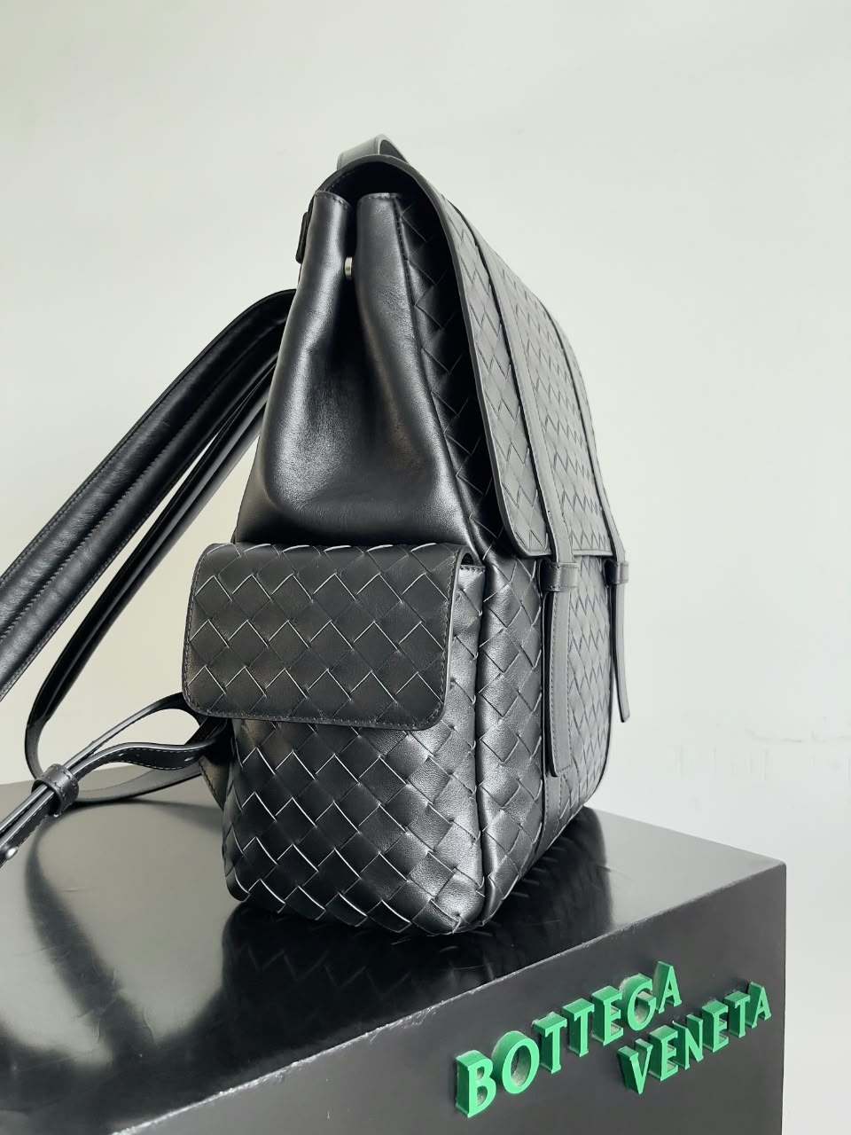 Bottega Veneta Woven Backpack - Black