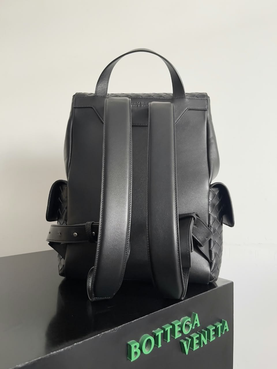 Bottega Veneta Woven Backpack - Black