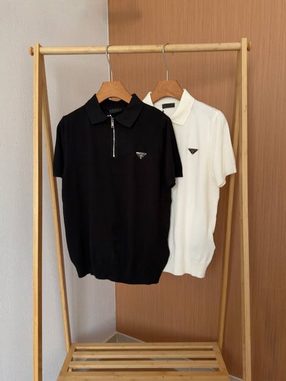 Prada Polo Shirt - Black, White