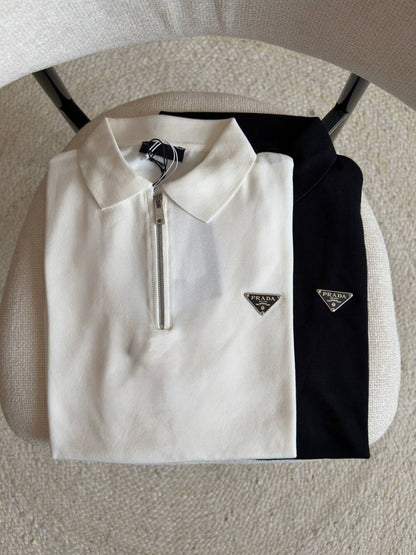 Prada Polo Shirt - Black, White