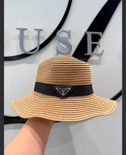 Prada Floppy-Brim Hat - Beige