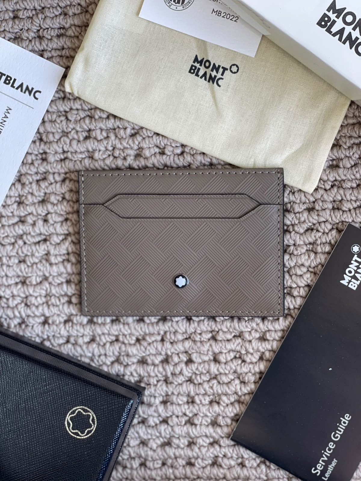 Montblanc Herringbone-Slot Card Holder - Beige