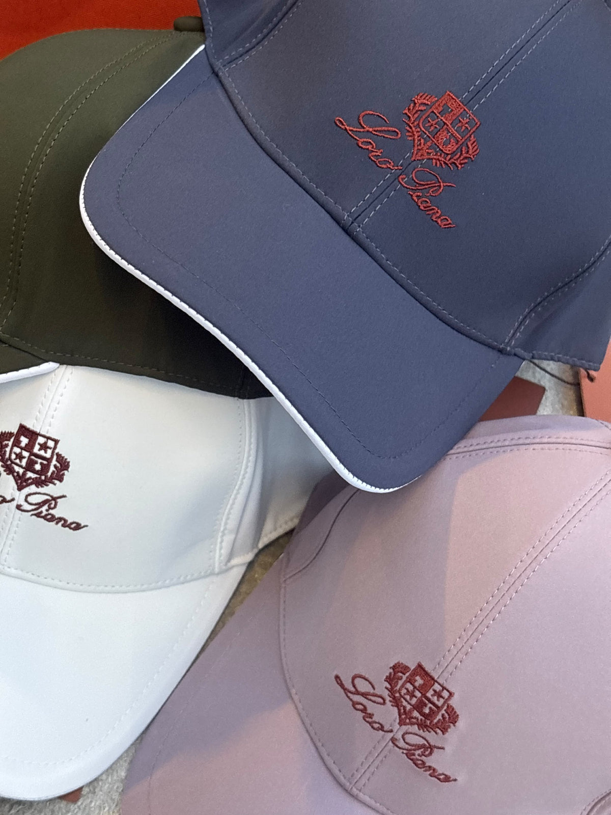 Loro Piana Cap - Navy, Green, White, Pink
