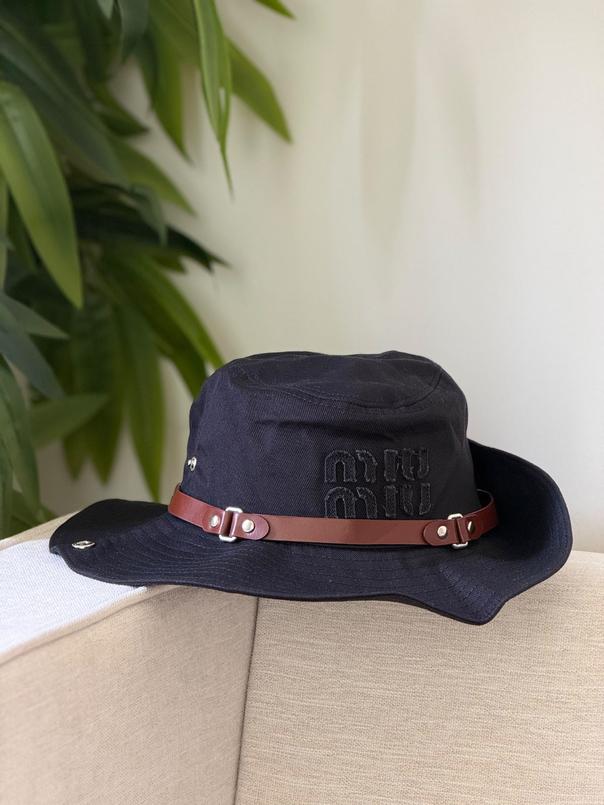 Miu Miu Band Hat - Black