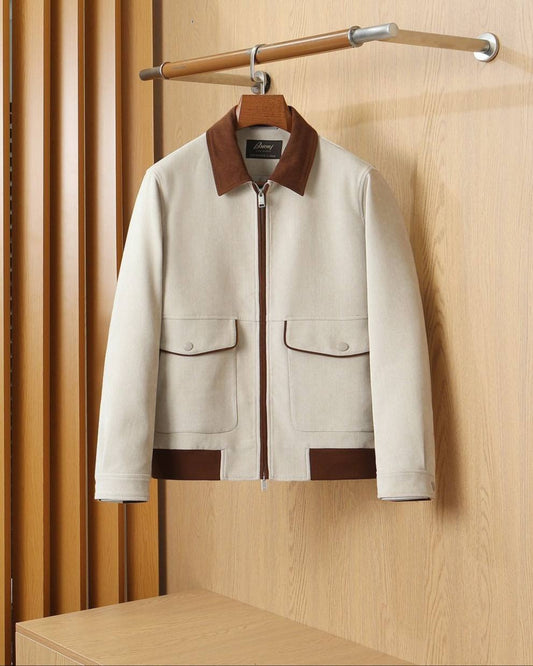 Brioni Jacket - White & Brown