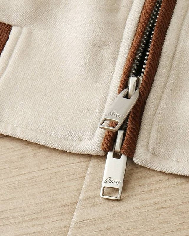 Brioni Jacket - White & Brown