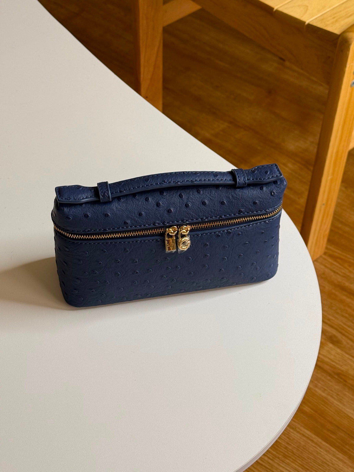 Loro Piana Handbag - Navy Embossed