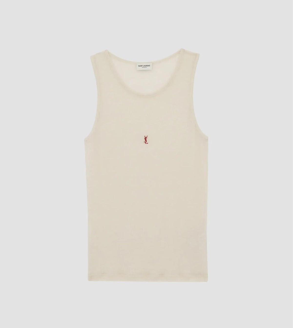 YSL Tank Top - White Monogram