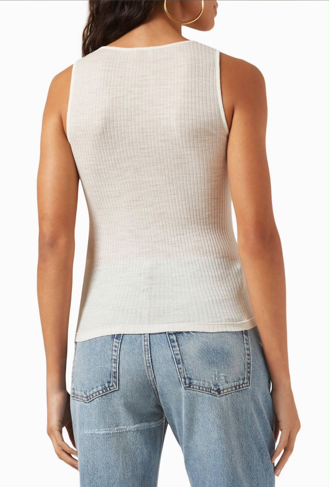 YSL Tank Top - White Monogram