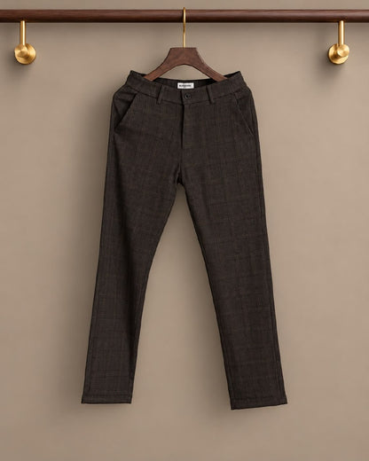 Burberry Check Pants - Dark Grey, Brown