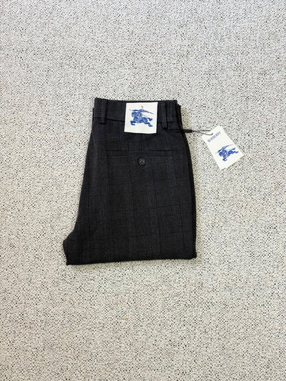 Burberry Check Pants - Dark Grey, Brown