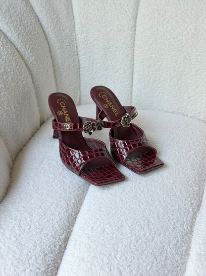 Chanel Heels - Burgundy