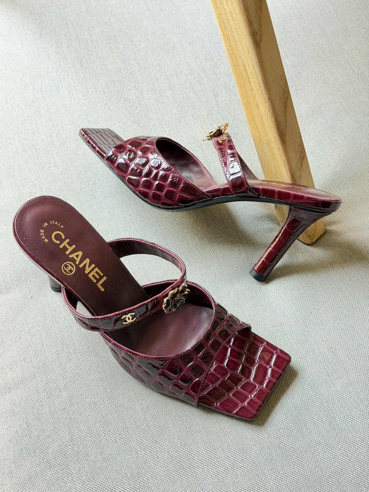 Chanel Heels - Burgundy
