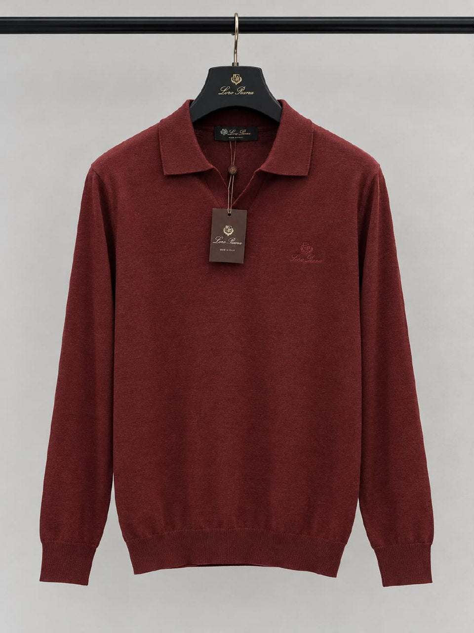 Loro Piana Polo Sweater - Burgundy