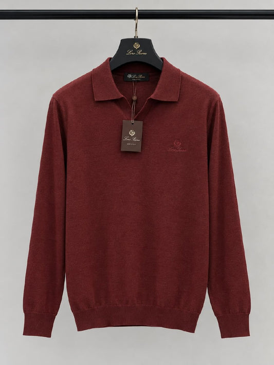 Loro Piana Polo Sweater - Burgundy